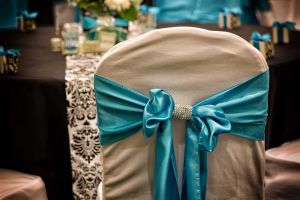 Elegant Black, White and Blue themed Wedding at the Red Oak Ballroom B in Fort Worth, Sundance Square