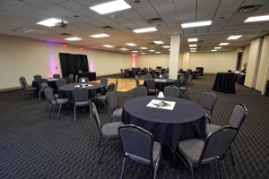 Pecan and Cypress rooms at Red Oak Ballroom Austin can be combined for a larger space - set here for a Quinceanera