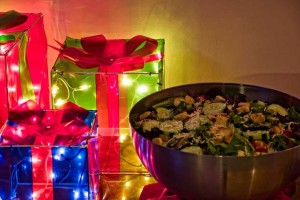 Colorful Holiday Party decorations for your event at the Red Oak Ballroom