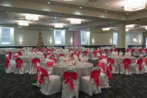 Holiday Party set in red and white, San Antonio Red Oak Ballroom B