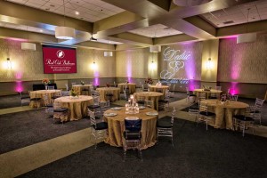 Elegant Gold with Clear Bamboo Chairs for a Wedding Reception at the Red Oak Ballroom A in Fort Worth, Sundance Square