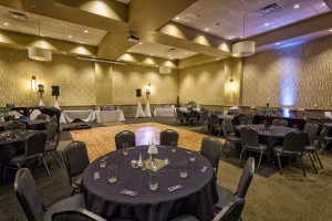 A Sweet 16 Special Celebration setup at the Red Oak Ballroom A in Fort Worth, Sundance Square
