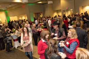Guests enjoying a Holiday Party, Fund Raiser at Fort Worth, Sundance Square Red Oak Ballroom B