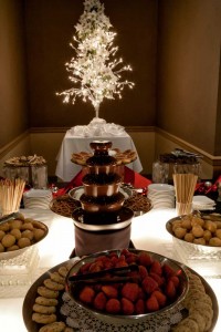 Fabulous chocolate fountain Dessert Station for Holiday Party
