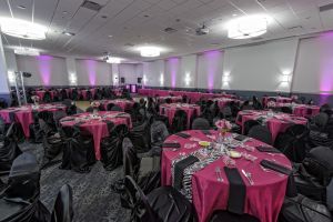Red Oak Ballroom, San Antonio North Park. view of Red Oak Ballroom-B set for Quinceanera