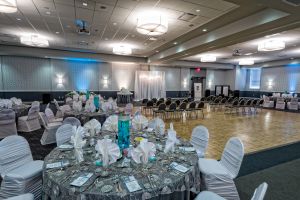 Red Oak Ballroom, San Antonio North Park. view of Red Oak Ballroom-A set for a Wedding