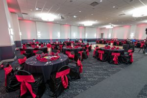 Red Oak Ballroom, San Antonio North Park. view of Red Oak Ballroom-B set for a Holiday Party