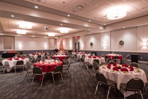 Red Oak Ballroom, San Antonio North Park. view of Red Oak Ballroom-B set for a Holiday Party