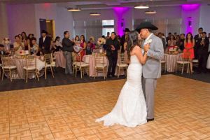 Happy Wedding Couple Dancing at the Red Oak Ballroom in Houston, CityCentre