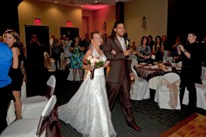 The Happy Couple Arriving, Wedding at the Red Oak Ballroom in Austin