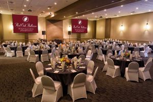 Holiday Party set in Black and White at the Red Oak Ballroom in Austin