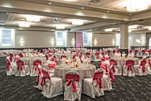 Distinctive, upscaled linens at the Red Oak Ballroom B in San Antonio