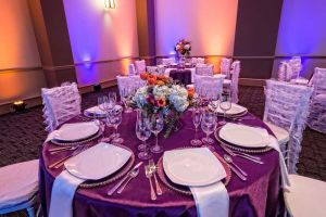 Gorgeous Linens, Glassware, Plates and Chargers at the Red Oak Ballroom in Austin